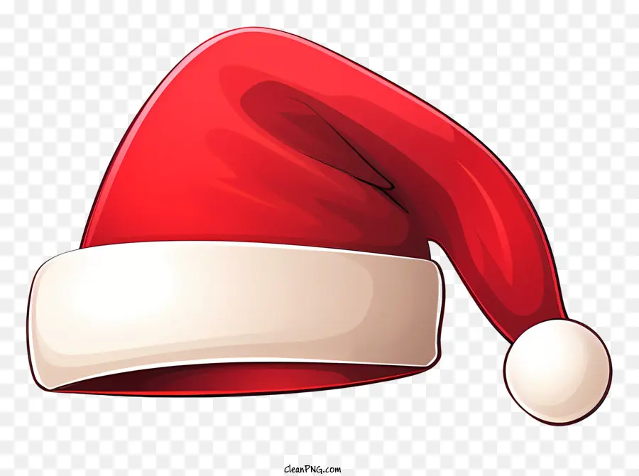 หมวกซานต้าสีแดง，หมวกสีขาว PNG