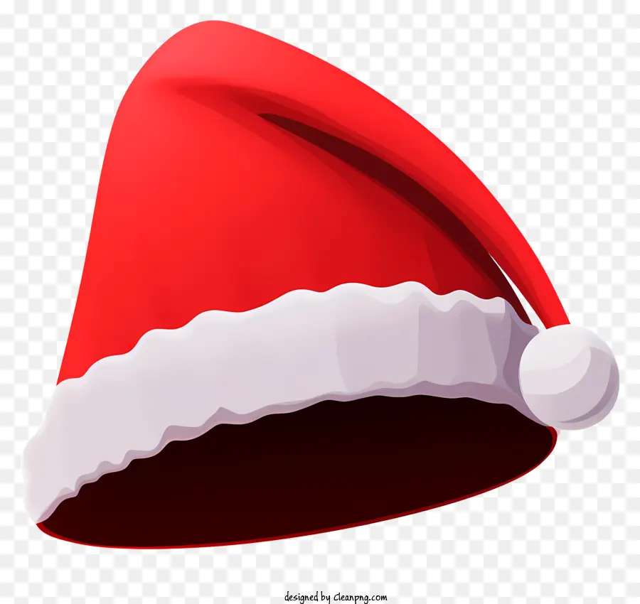 ซานต้าคลอสหมวก，หมวกคริสต์มาสสีแดงและสีขาว PNG