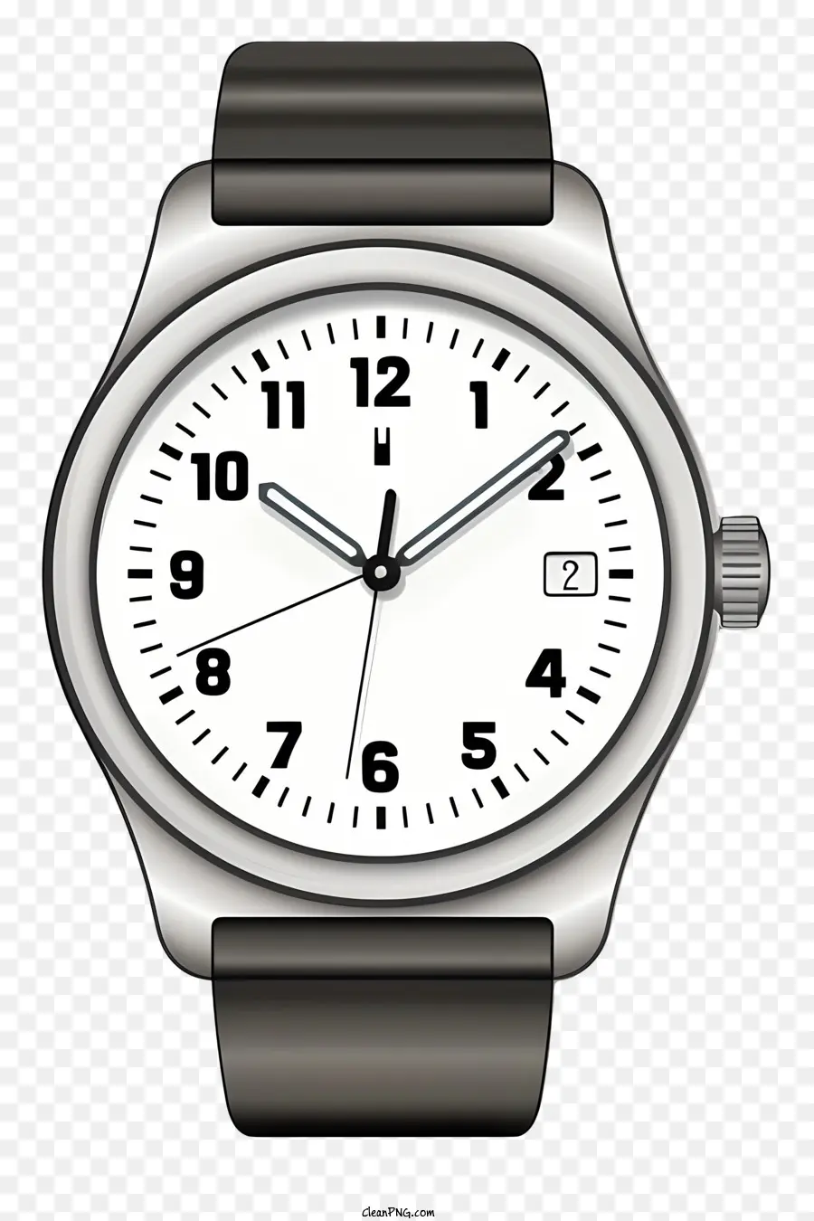 นาฬิกาสมัยใหม่，สีดำมัดระวัง PNG