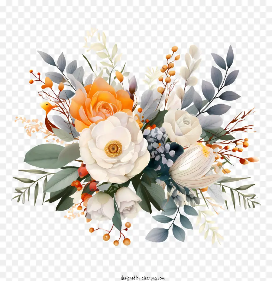 การออกแบบคำเชิญดอกไม้แต่งงาน，ข้อตกลงดอกไม้ PNG