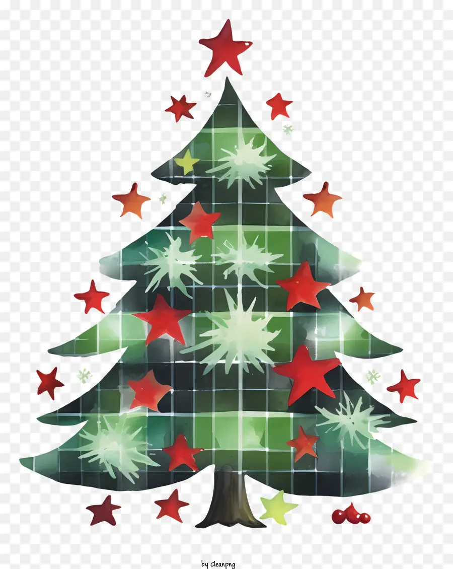 ต้นคริสต์มาส，สีเขียวและขาวต้น PNG