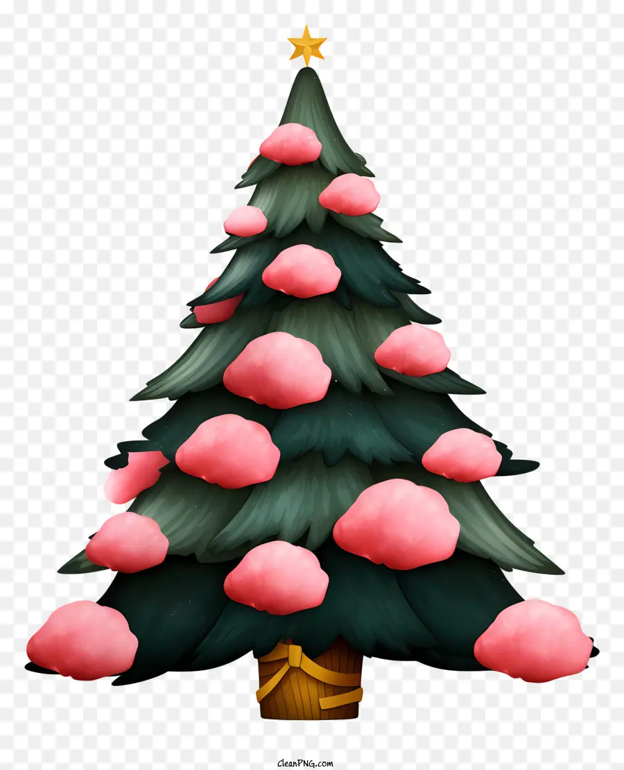ต้นคริสต์มาส，สีชมพูหัวใจ PNG