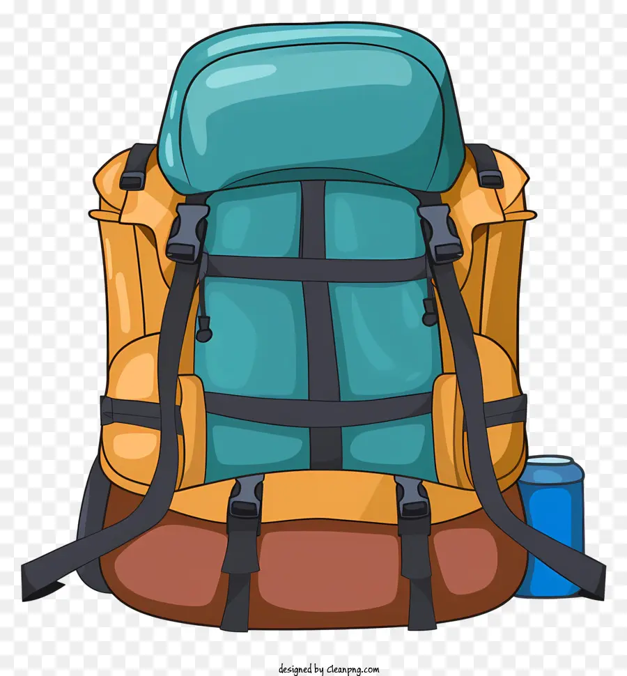 กระเป๋า，การออกแบบสีน้ำเงินและสีเหลือง PNG