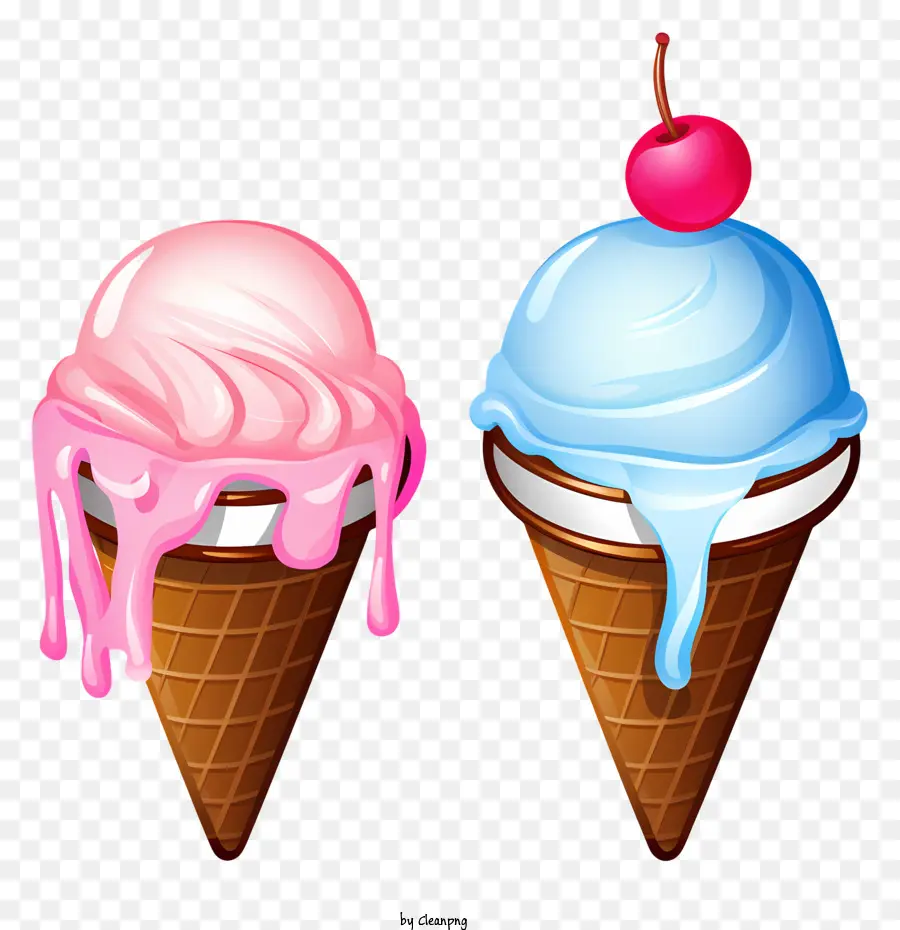 ไอศกรีม Cones，Swirls PNG