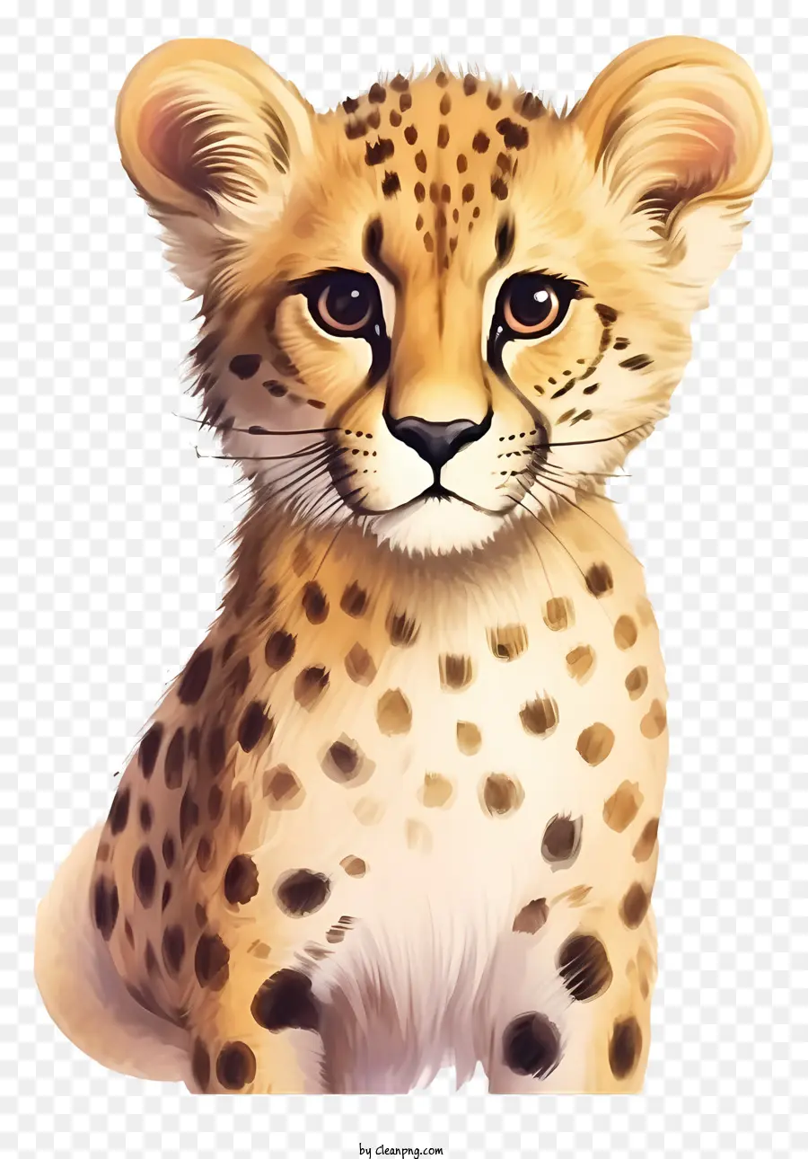 Cheetah Cub，ภาพประกอบสัตว์ป่า PNG