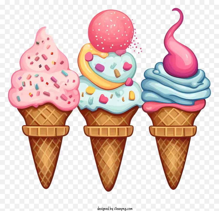 ไอศกรีม Cones，เนื้อวิปปิ้ง PNG