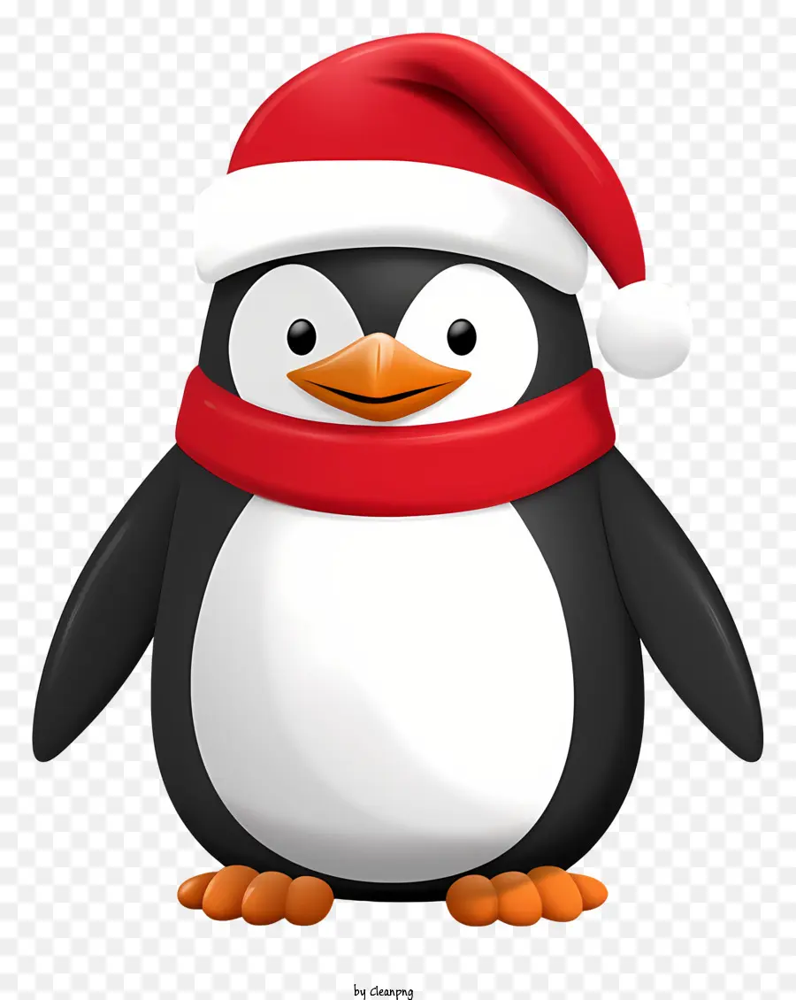 เพนกวินสวมหมวกซานต้า，เพนกวินด้วยแขนไขว้ PNG