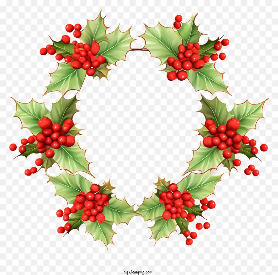 คริสมาสต์ Wreath，สีแดงแต่เบอร์รี่ PNG