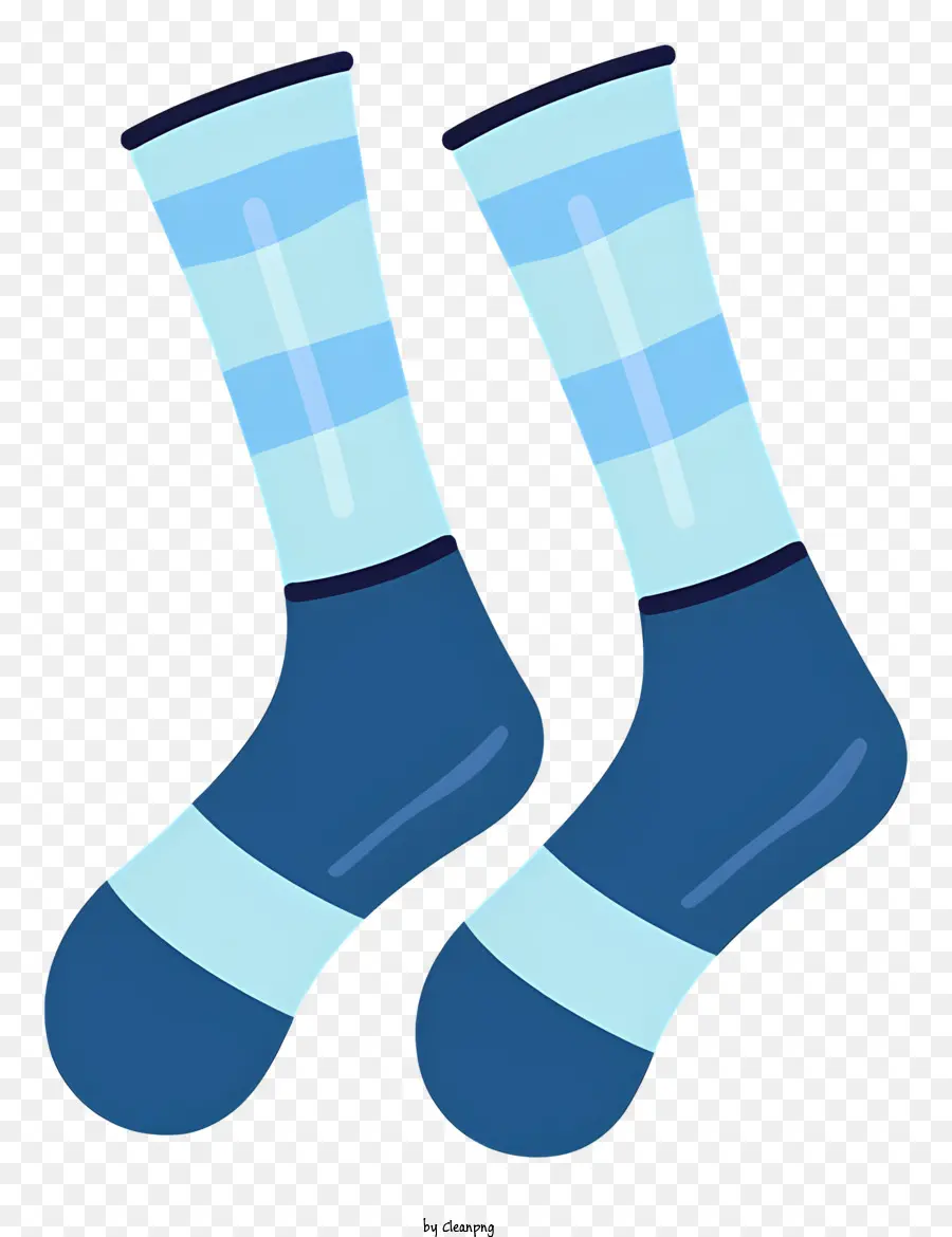 Striped ถุงเท้า，ถุงเท้าลายสีฟ้า PNG