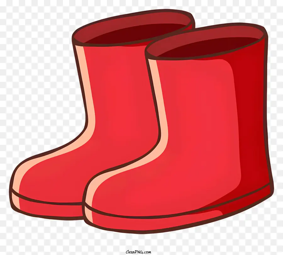 รองเท้าบูทยางสีแดง，ยางสูง แต่เพียงผู้เดียว PNG