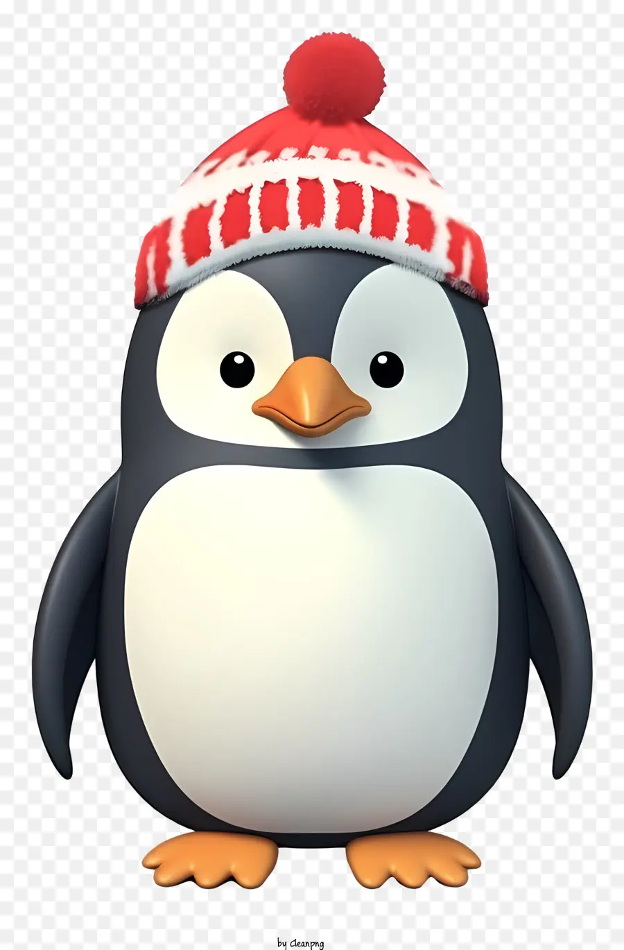 กเพนกวินตบเพนกวิน，หมวกถักสีแดงและสีขาว PNG