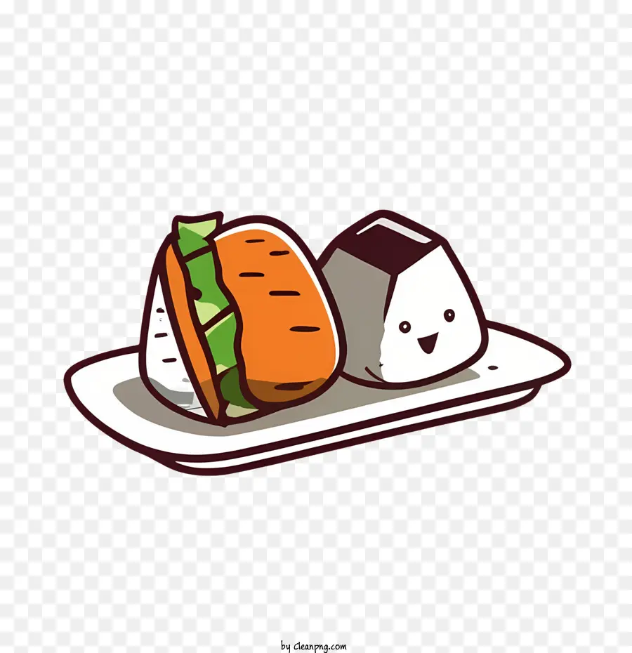 Musubi และสามเหลี่ยม Onigiri，ซูชิร่างลูกข้าว PNG