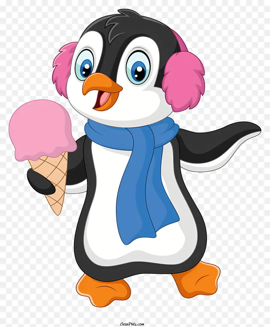 น่ารักกเพนกวินตบเพนกวิน，สีชมพูหมวก PNG