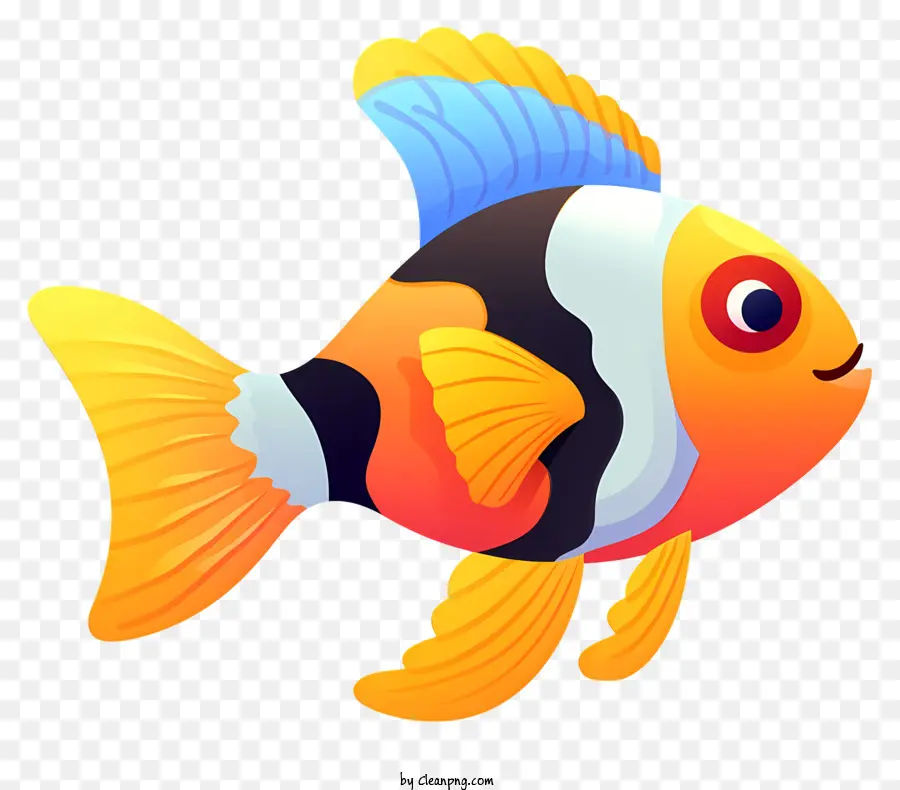 ปลาที่มีสีสรร，สีขาว PNG