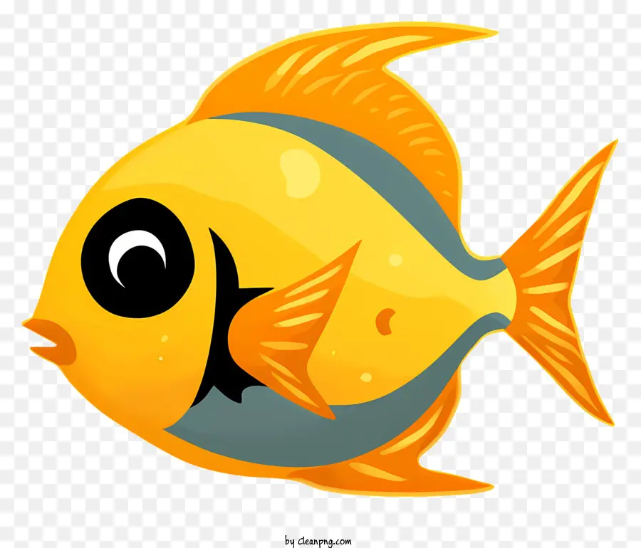 สีเหลืองปลา，ตาโต PNG