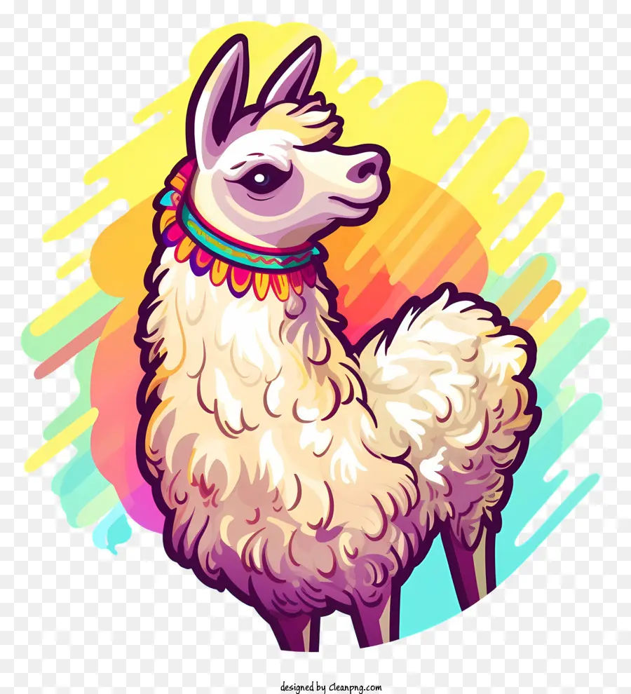 ลาม่า，Llama สีสันสดใส PNG