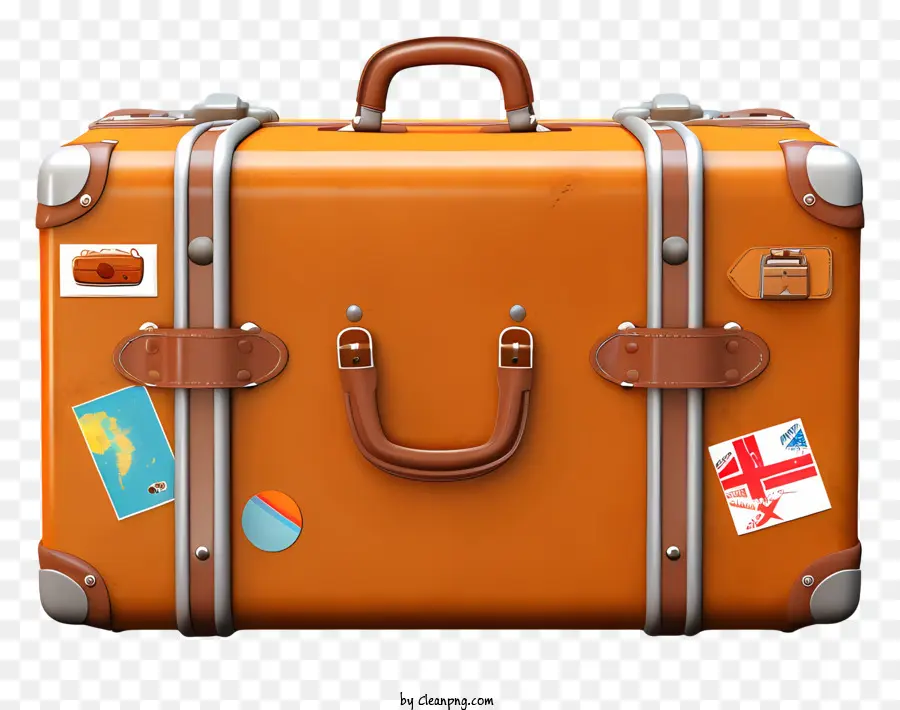 กระเป๋าเดินทางขนาดใหญ่，กระเป๋าหนังสีน้ำตาล PNG
