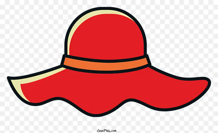 หมวกแดง，วงดนตรีสีเหลือง PNG