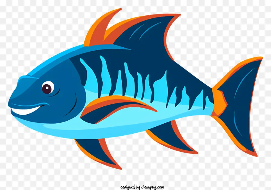 สีน้ำเงินปลา，สีส้มปลา PNG