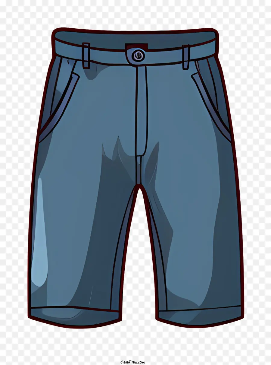 สีฟ้ากางเกง，กางเกงขาสั้นกระเป๋าขนาดเล็ก PNG
