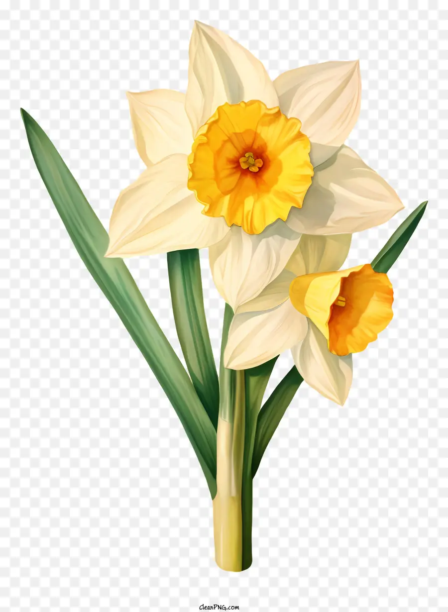 แดฟโฟดิล，ดอกไม้สีขาว PNG