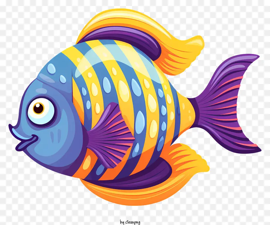 การ์ตูนปักปลา，ปลาส้มและสีน้ำเงิน PNG