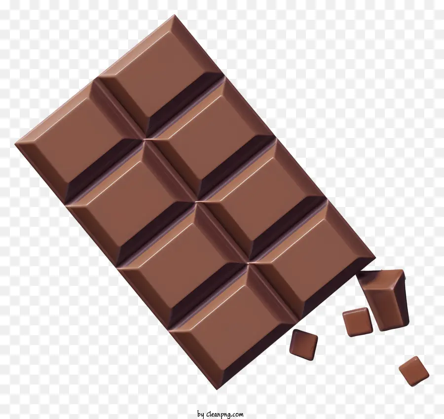 แท่งช็อคโกแลตหัก，ช็อคโกแลตสีน้ำตาลเข้ม PNG