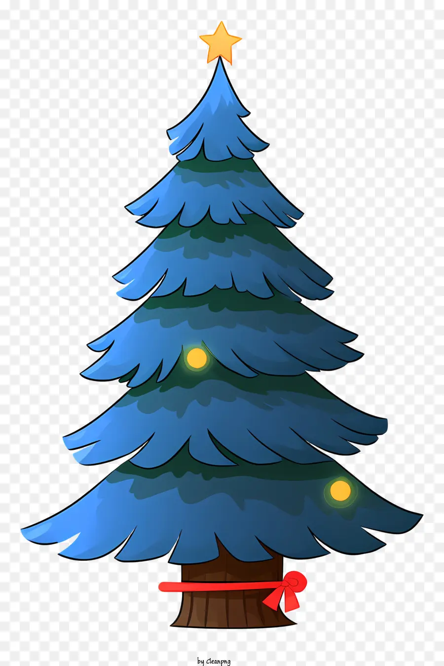 สีน้ำเงินต้นคริสต์มาส，ต้นคริสต์มาสพร้อมไฟ PNG