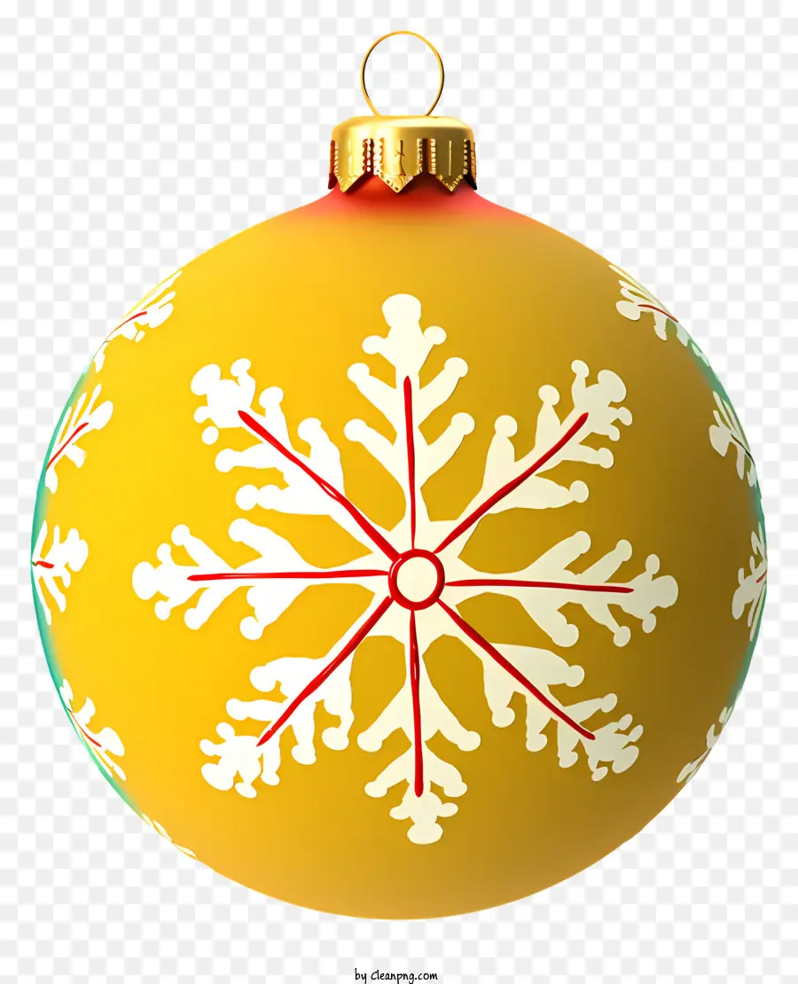 เกล็ดหิมะ Ornament，เครื่องประดับทองและสีขาว PNG