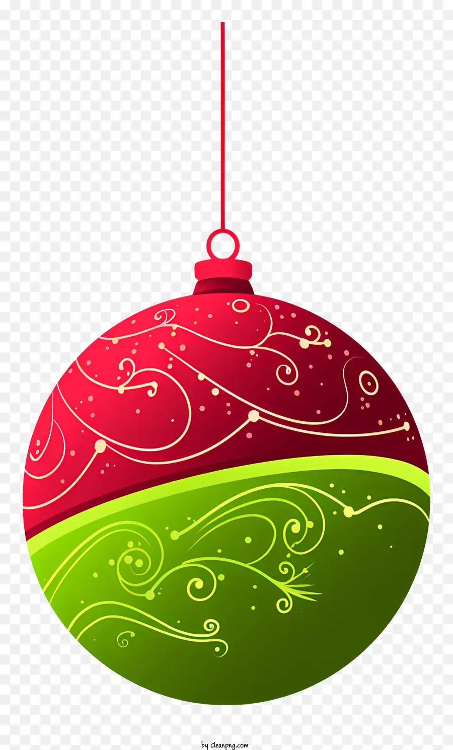 คริสมาสต์ Ornament，ตกแต่งสีแดงและเขียว PNG