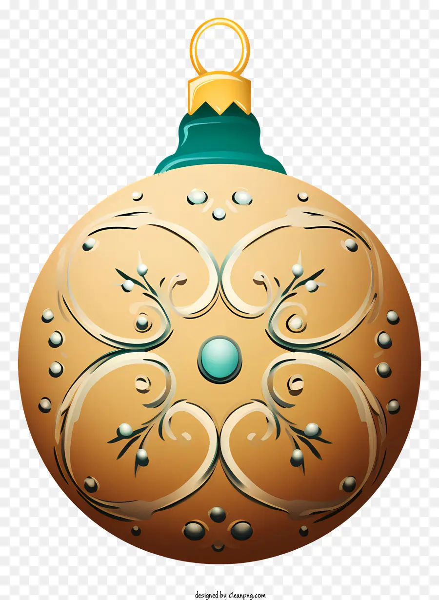 คริสมาสต์ Ornament，เครื่องประดับทองและเงิน PNG