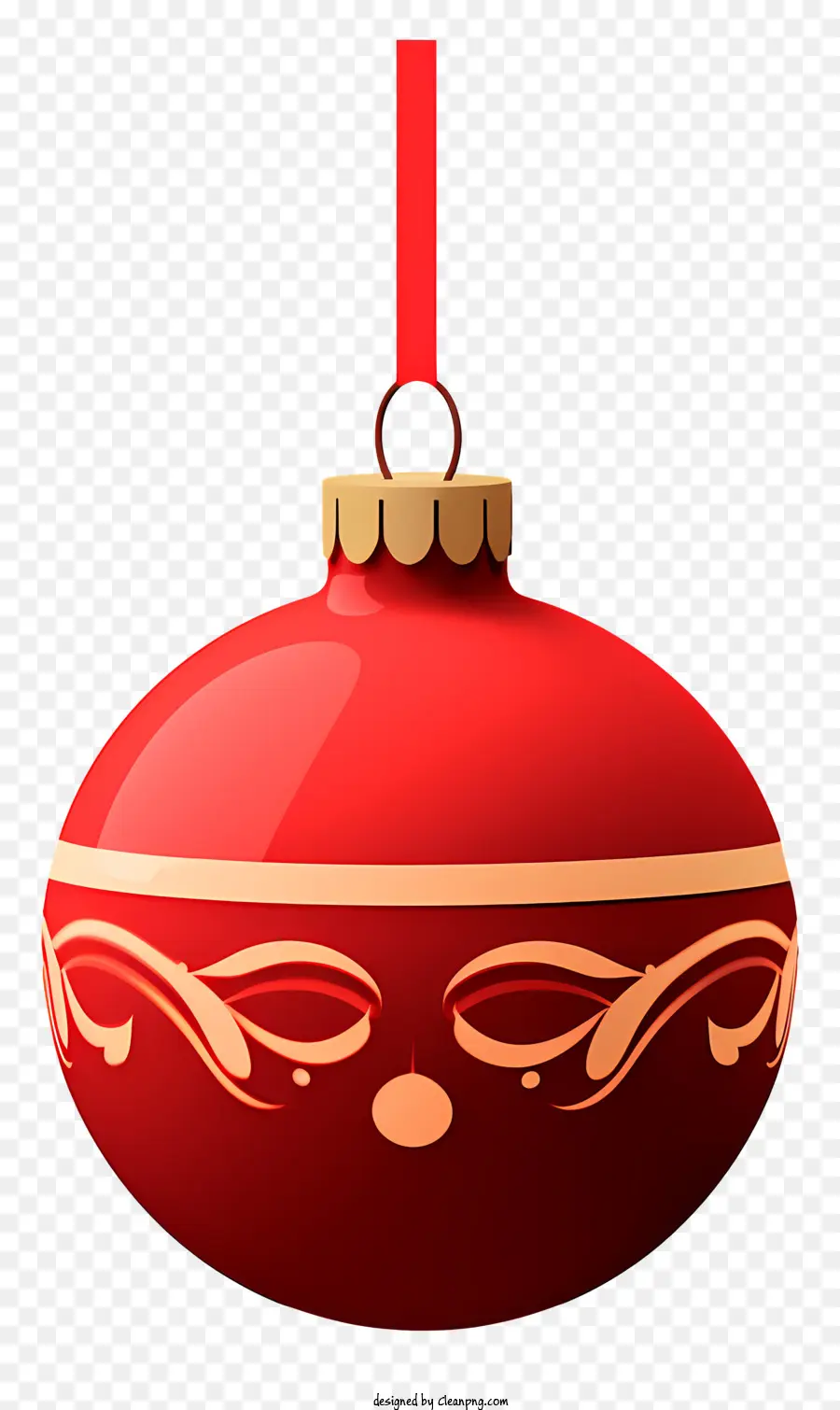 สีแดง Ornament，ดำบนพื้นหลัง PNG