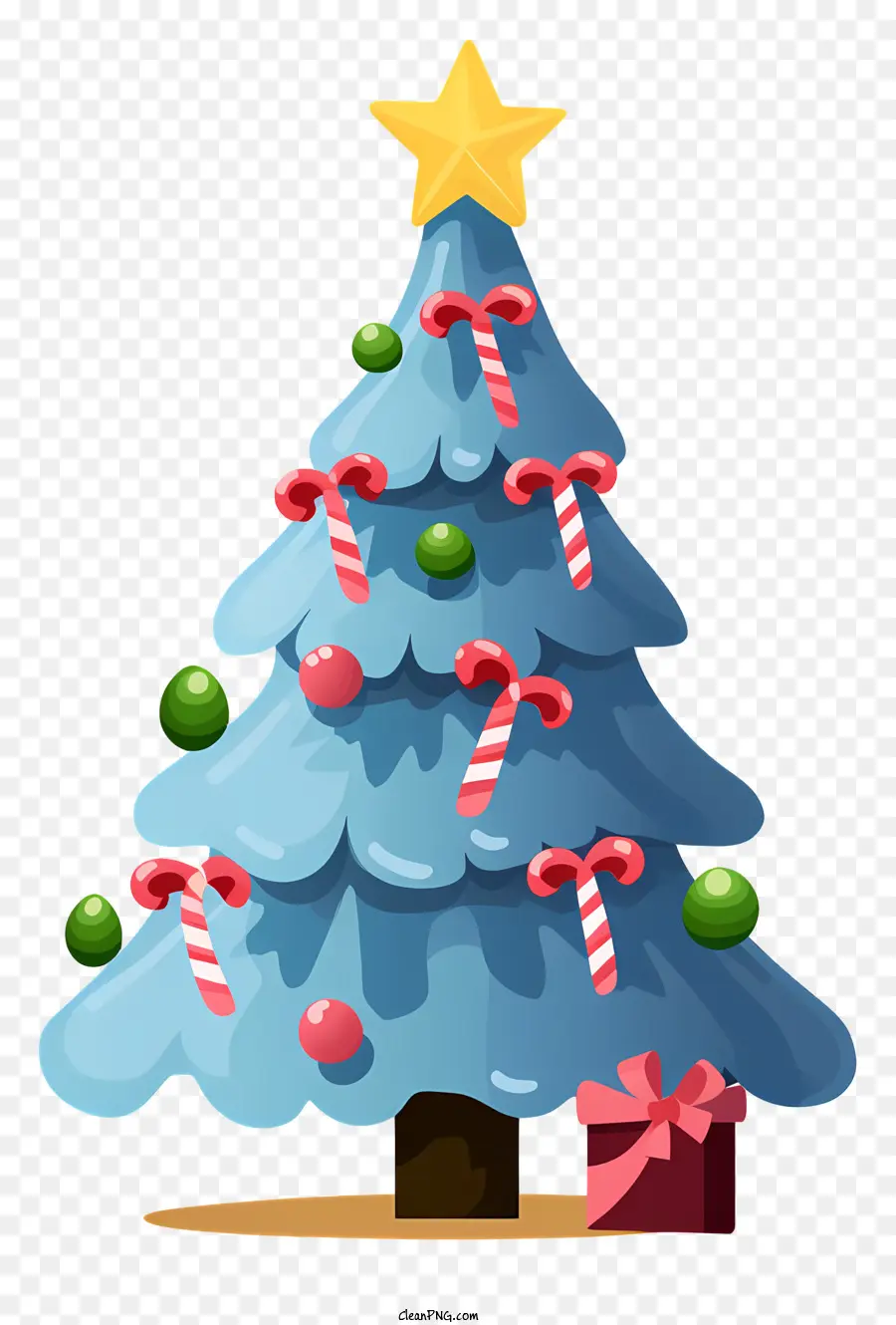 ต้นคริสต์มาส，จุดโพลก้าสีน้ำเงินและสีขาว PNG