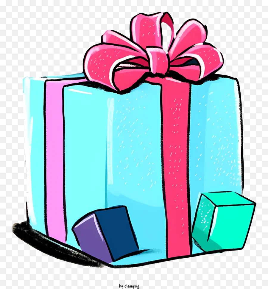 กล่องของขวัญ，บล็อกสีน้ำเงิน PNG
