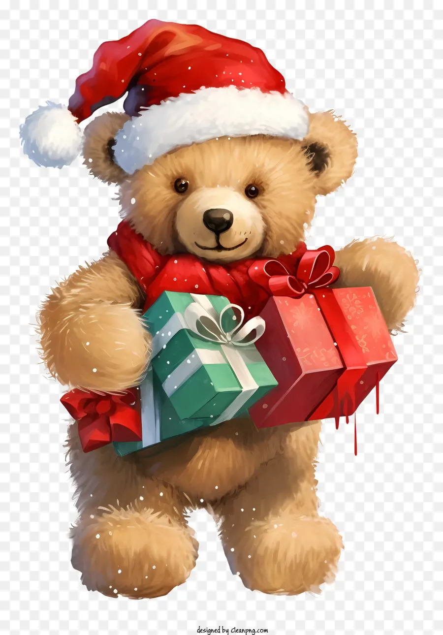 น่ารักหมีเท็ดดี้，ซานต้าคลอสหมวก PNG