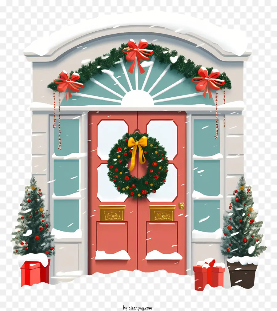 การตกแต่งฤดูหนาว，คริสมาสต์ Wreath PNG