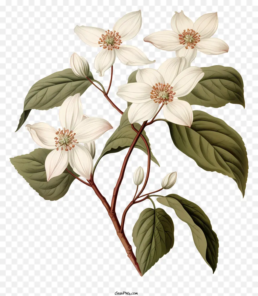 ดอกไม้สีขาว，กลีบขนาดใหญ่ PNG