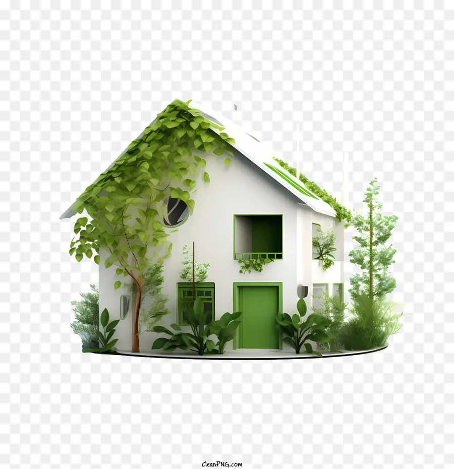 โก้บ้าน，สีเขียวบ้าน PNG