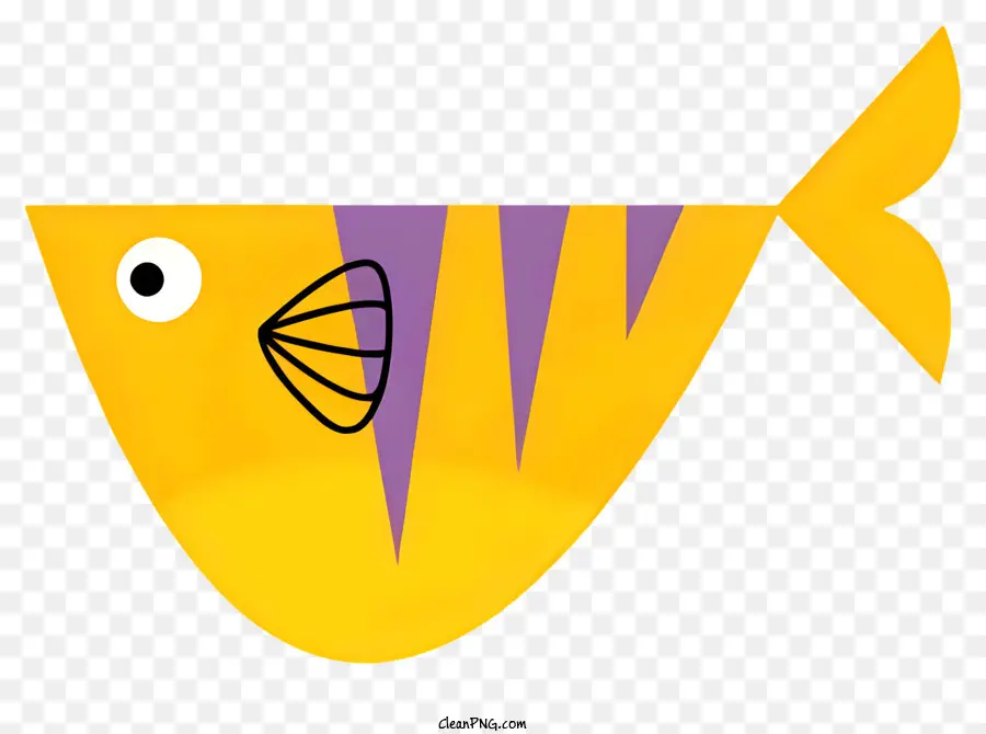 สีเหลืองปลา，สีม่วง Fins PNG