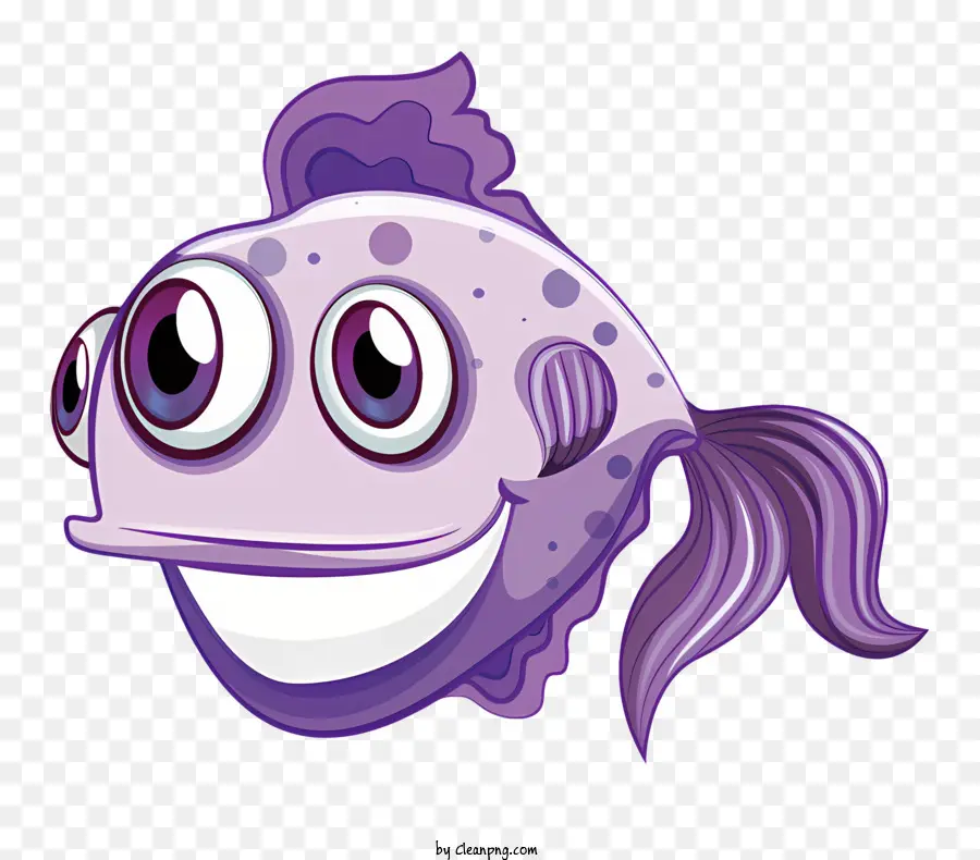 สีม่วงปลา，ดวงตาขนาดใหญ่ PNG