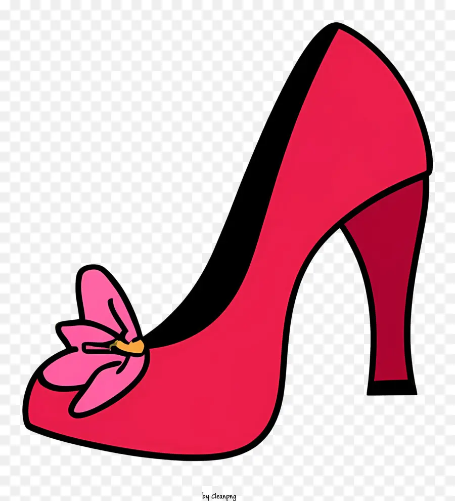 รองเท้าส้นสูงสีแดง，รองเท้าดอกไม้สีชมพู PNG