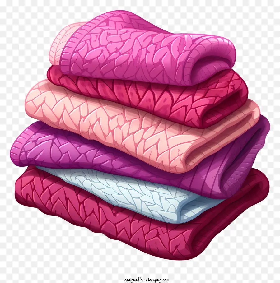 ผ้าเช็ดตัวสีชมพูและสีม่วง，รูปแบบผ้าเช็ดตัว PNG