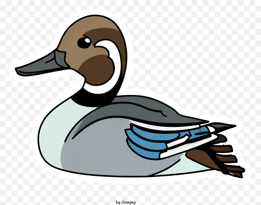 ภาพประกอบเป็ด，เป็ดขนนกสีน้ำเงิน PNG