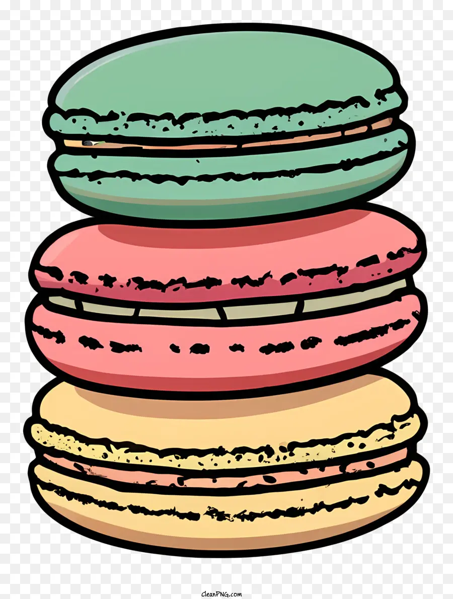 Macarons，Macarons สีสันสดใส PNG