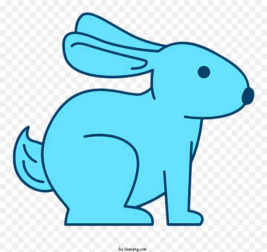 สีน้ำเงินกระต่าย，กระต่ายที่มีหัวลง PNG