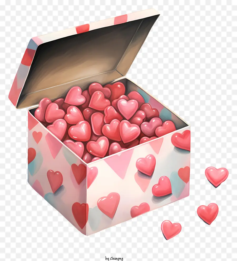 Heartshaped กล่อง，สีชมพูหัวใจ PNG