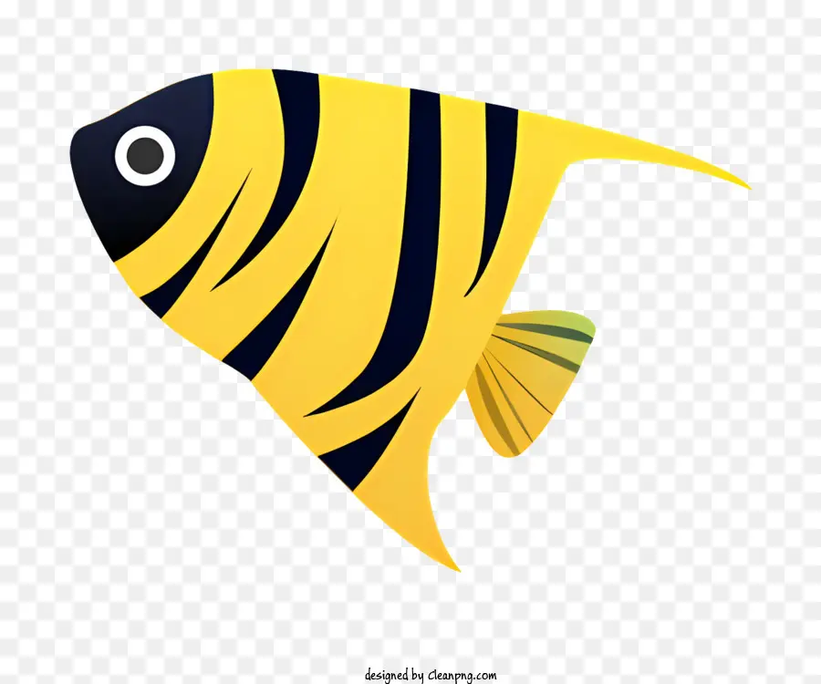 Striped ปลา，สีเหลืองปลา PNG