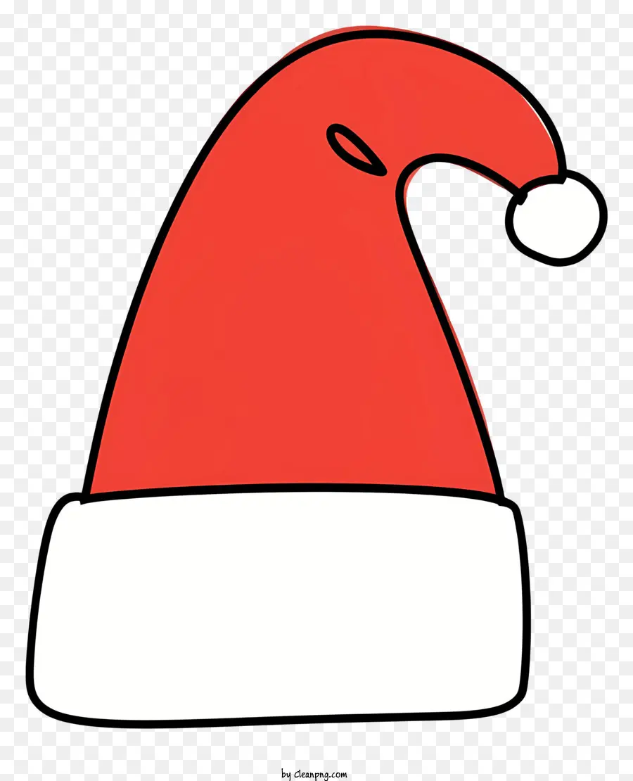 แค่หมวกซานต้าใบเดียว，หมวกซานต้าสีแดงและสีขาว PNG