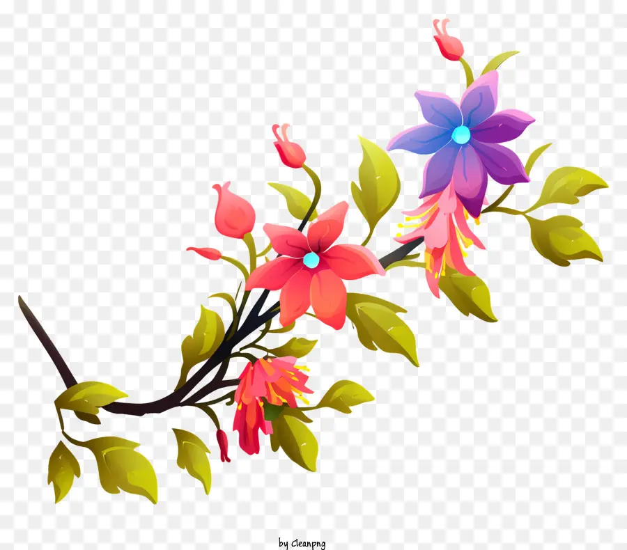 ดอกไม้ที่มีชีวิตชีวา，ดอกไม้แบรนซ์ PNG