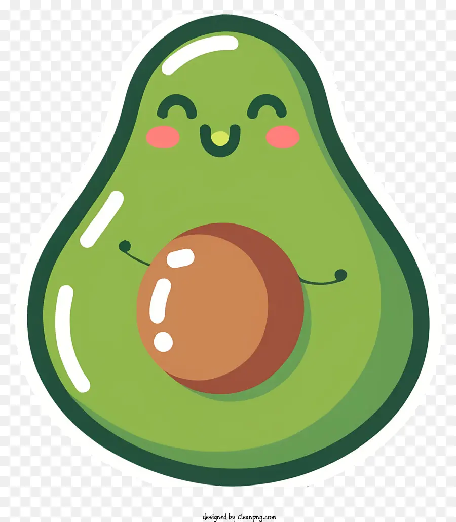 น่ารัก Avocado，อะโวคาโดใบหน้ายิ้ม PNG